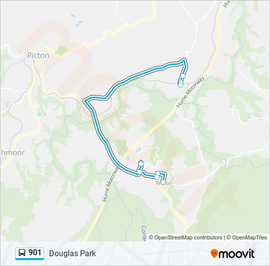 Mapa de 901 de autobús