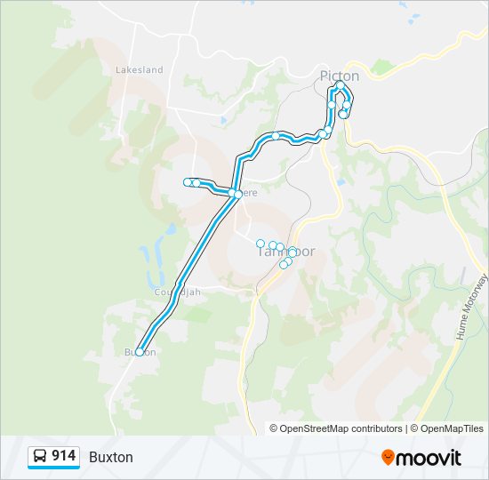 914 bus Line Map