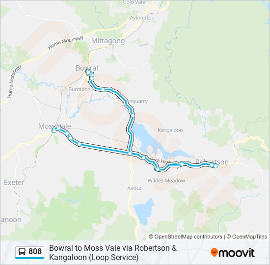 808 bus Line Map