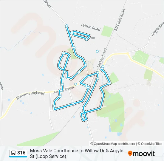 816 Bus Line Map