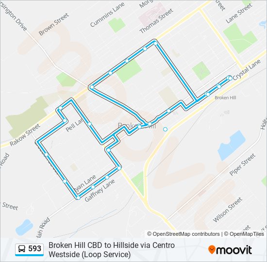 593 bus Line Map