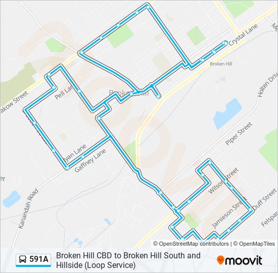 591A bus Line Map