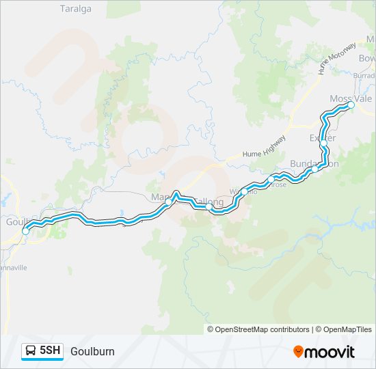 Mapa de 5SH de autobús