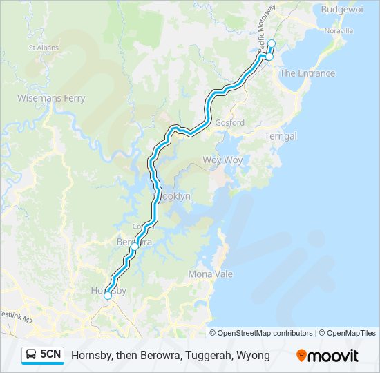 5CN bus Line Map