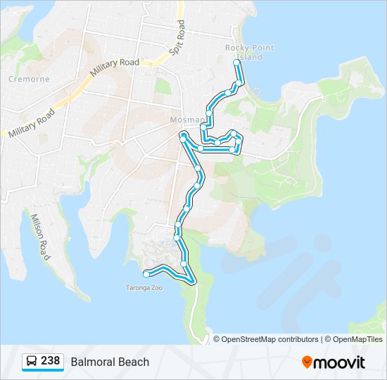 238 bus Line Map