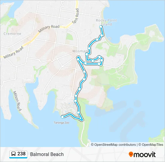 238 Route: Schedules, Stops & Maps - Balmoral Beach (Updated)