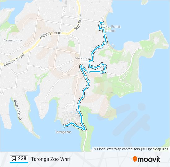 238 bus Line Map