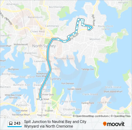 243 Bus Line Map