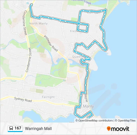 167 Route: Schedules, Stops & Maps - Warringah Mall (Updated)