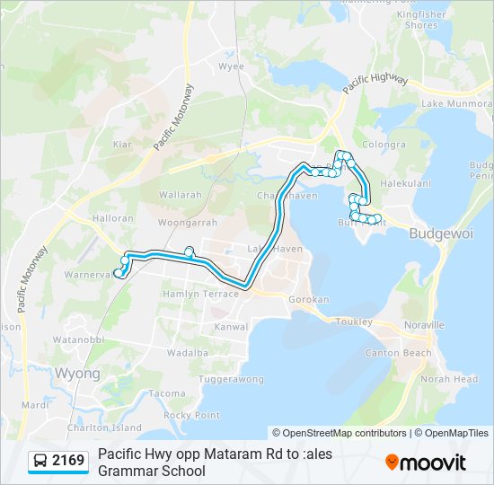 Mapa de 2169 de autobús