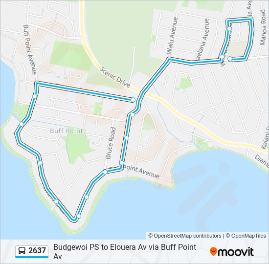 2637 bus Line Map