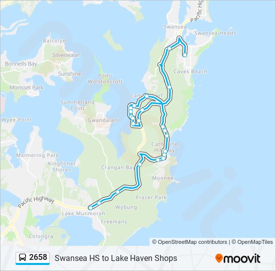 Mapa de 2658 de autobús