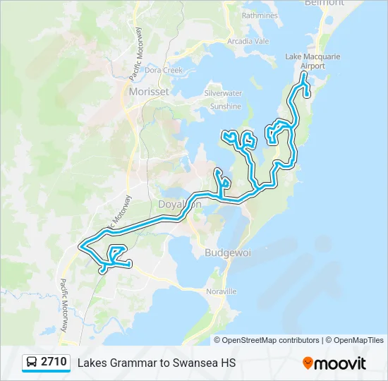 2710 Bus Line Map