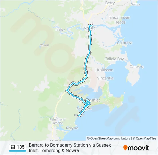 135 Bus Line Map
