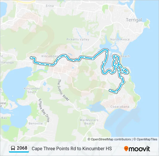 2068 Bus Line Map
