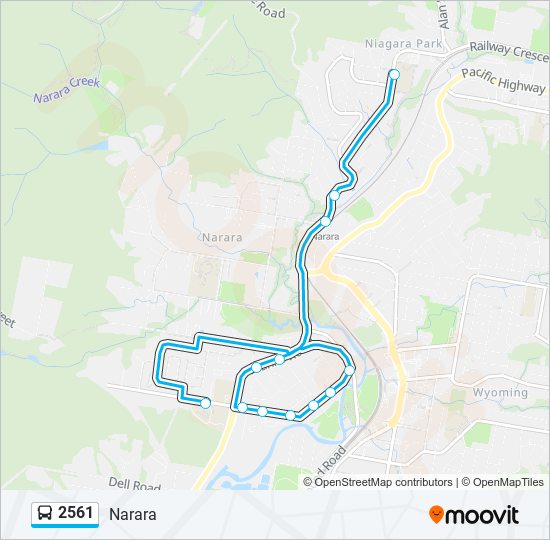 Mapa de 2561 de autobús