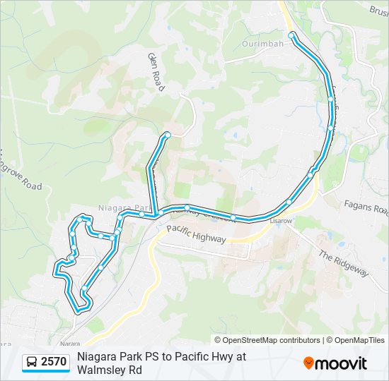 2570 bus Line Map