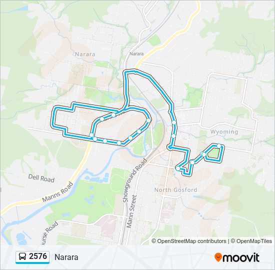 2576 bus Line Map