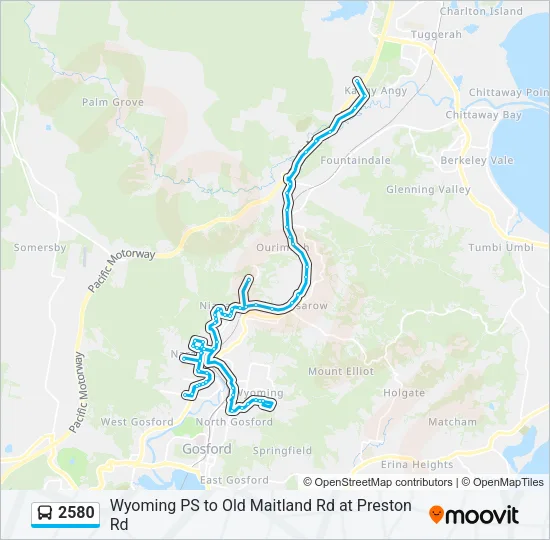 2580 Bus Line Map