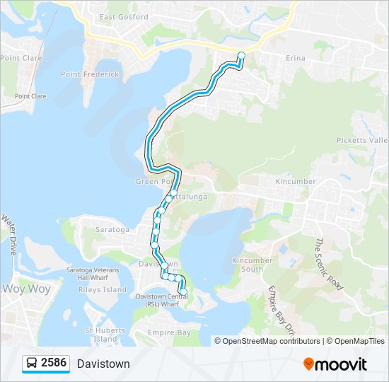 2586 bus Line Map