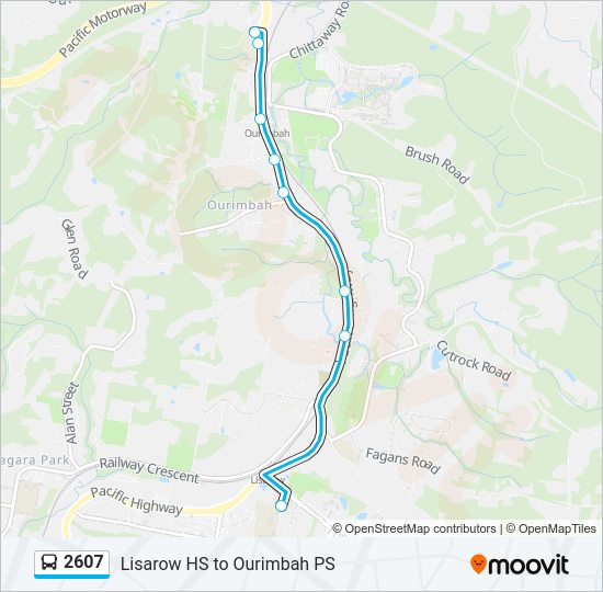 2607 bus Line Map