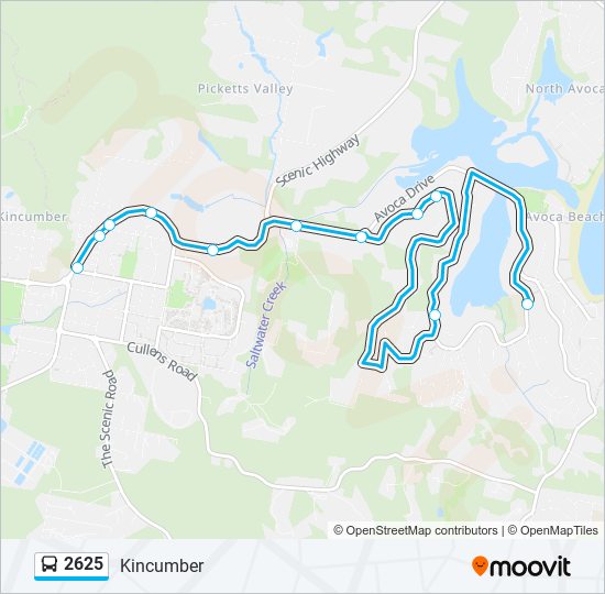 2625 bus Line Map