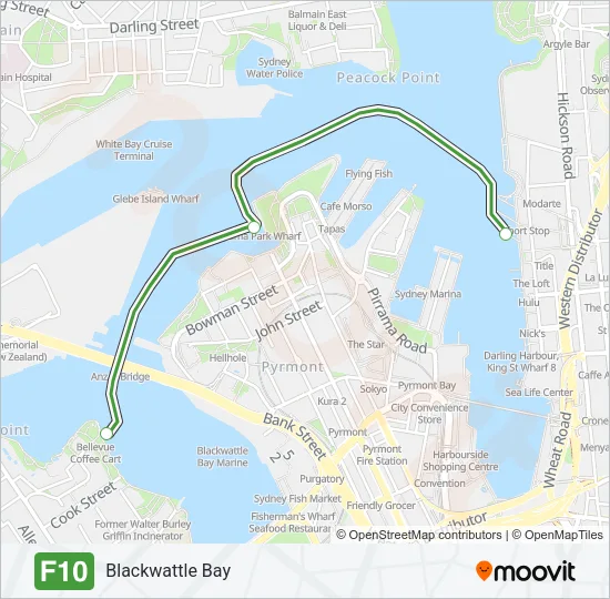 F10 Ferry Line Map