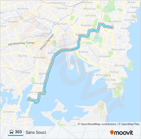 303 Route: Schedules, Stops & Maps - Sans Souci (Updated)