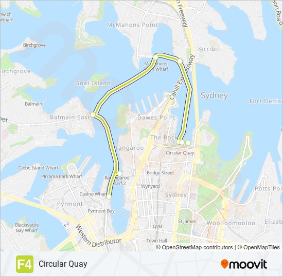 F4 ferry Line Map