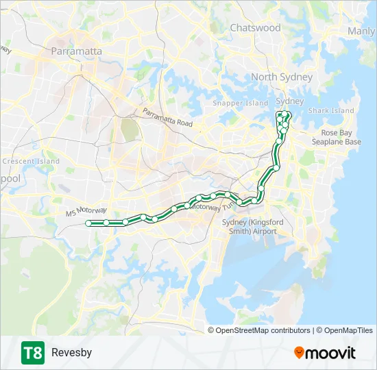 T8 Train Line Map
