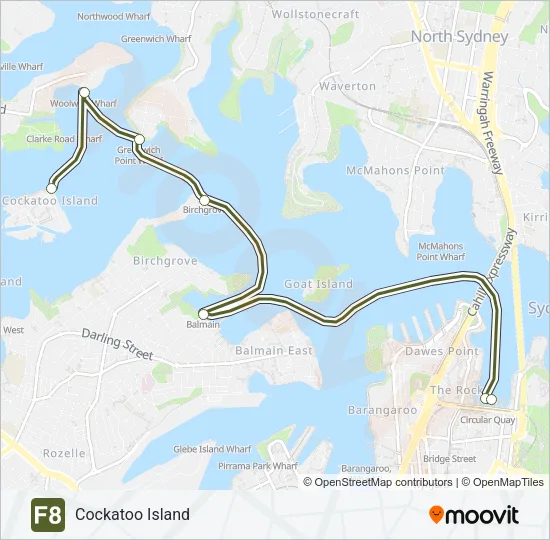 F8 Ferry Line Map