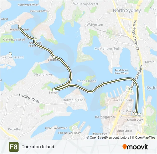 F8 Ferry Line Map