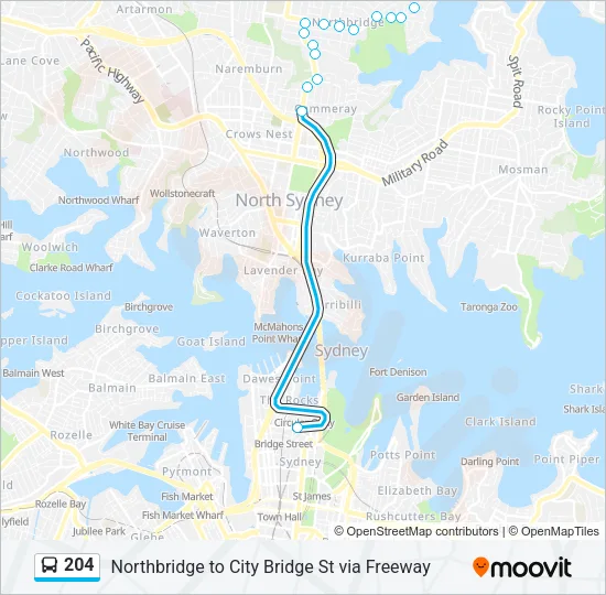 204 Bus Line Map