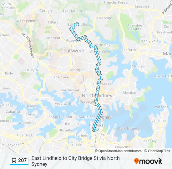 207 Bus Line Map