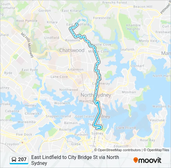 207 Bus Line Map