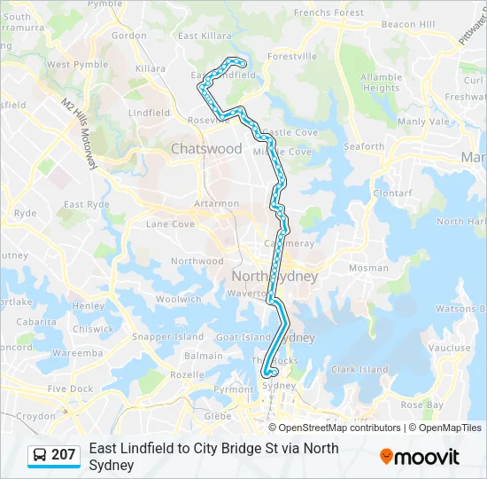 207 Bus Line Map