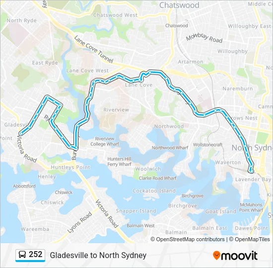 252 Bus Line Map