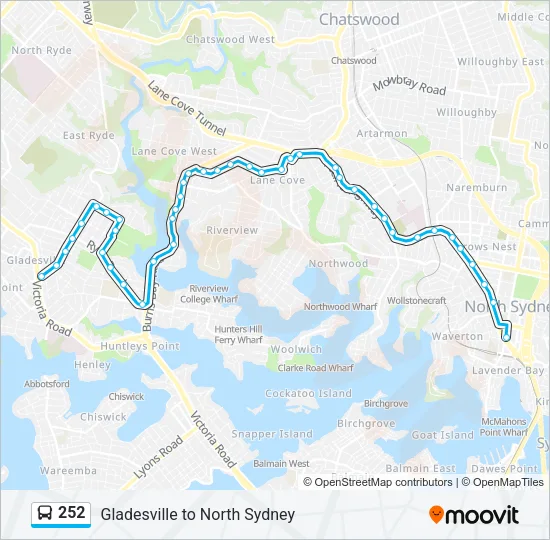 252 Bus Line Map
