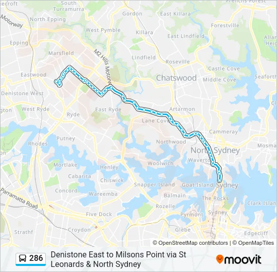 286 Bus Line Map