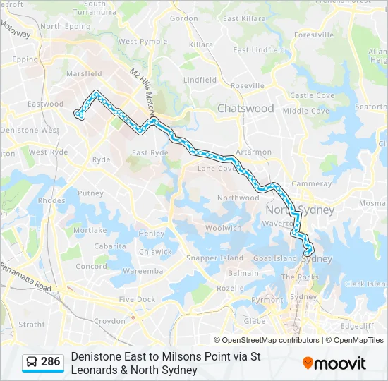 286 Bus Line Map