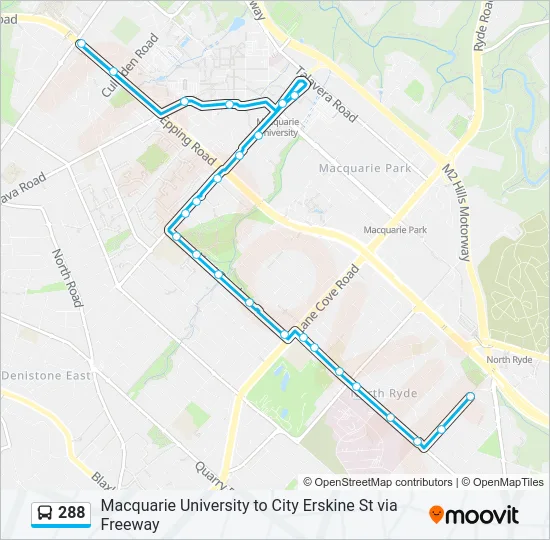 288 Bus Line Map