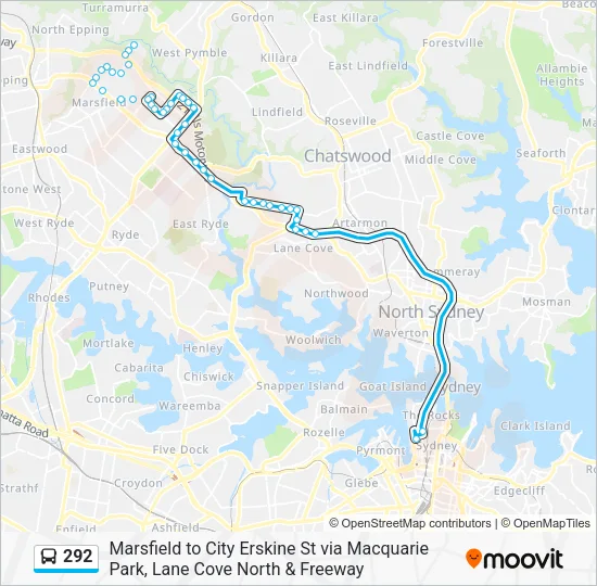 292 Bus Line Map