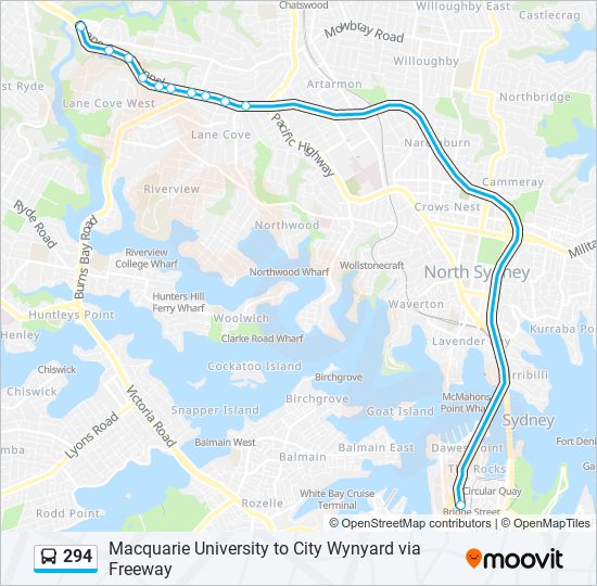 294 Route: Schedules, Stops & Maps - City Wynyard (Updated)