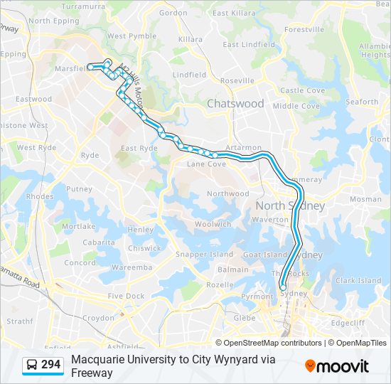 294 bus Line Map