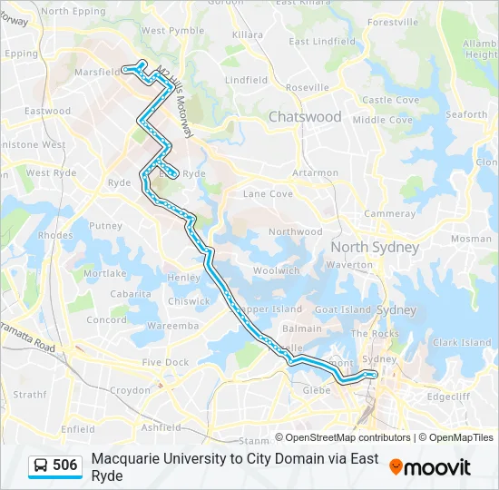 506 Bus Line Map