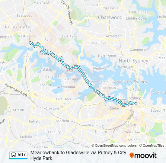 507 Bus Line Map