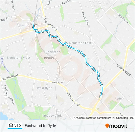 515 Bus Line Map