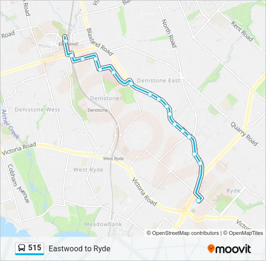 515 Bus Line Map