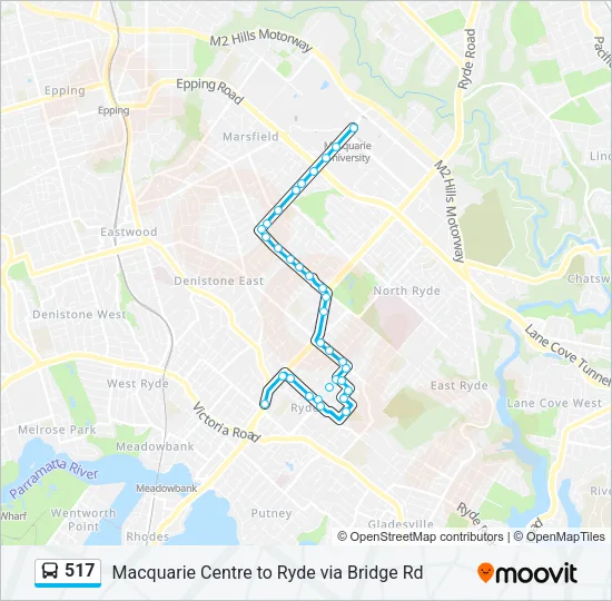 517 Bus Line Map