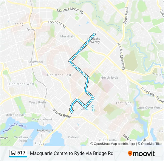 517 Bus Line Map